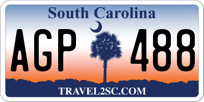 SC license plate AGP488