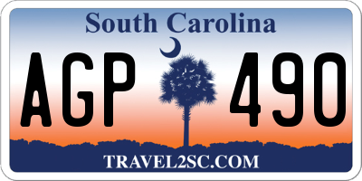 SC license plate AGP490