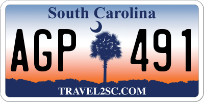SC license plate AGP491