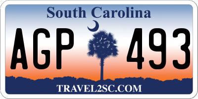 SC license plate AGP493