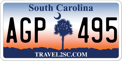 SC license plate AGP495