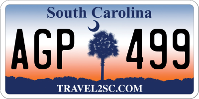 SC license plate AGP499