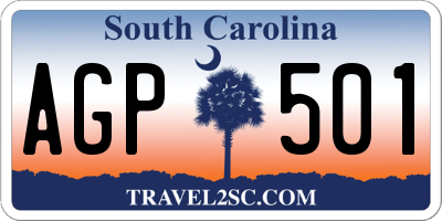 SC license plate AGP501