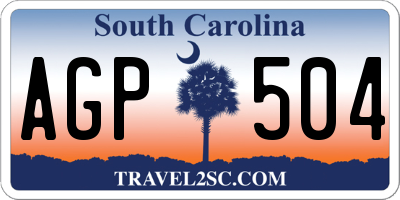 SC license plate AGP504