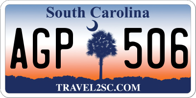 SC license plate AGP506