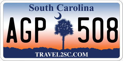 SC license plate AGP508