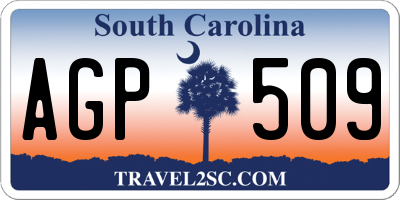 SC license plate AGP509