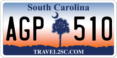 SC license plate AGP510