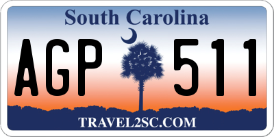 SC license plate AGP511