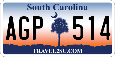 SC license plate AGP514
