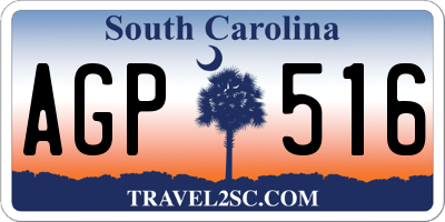 SC license plate AGP516