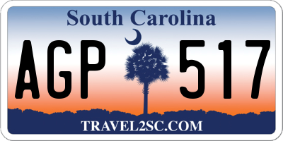 SC license plate AGP517