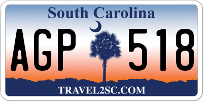 SC license plate AGP518
