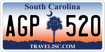 SC license plate AGP520