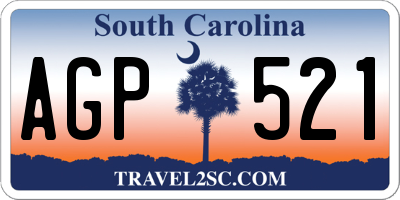 SC license plate AGP521