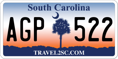 SC license plate AGP522