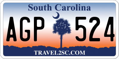 SC license plate AGP524