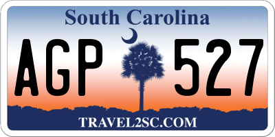 SC license plate AGP527