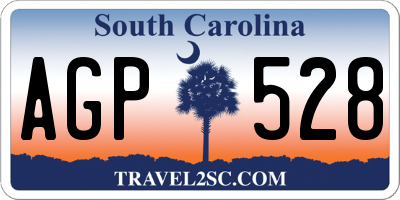SC license plate AGP528