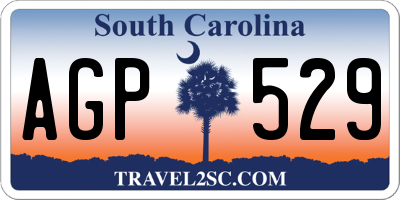 SC license plate AGP529