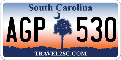 SC license plate AGP530