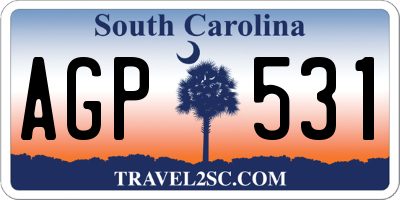 SC license plate AGP531