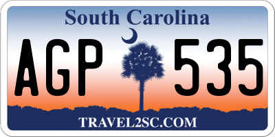 SC license plate AGP535