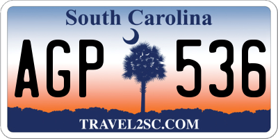 SC license plate AGP536