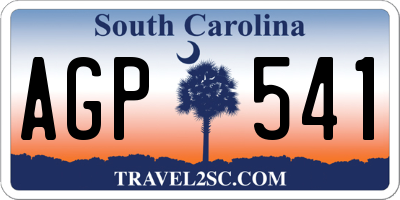SC license plate AGP541