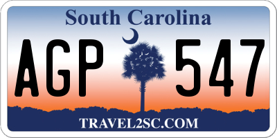 SC license plate AGP547