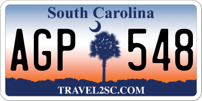 SC license plate AGP548