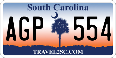 SC license plate AGP554