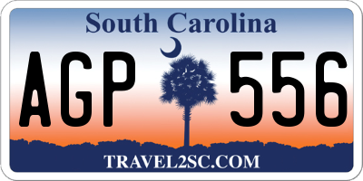 SC license plate AGP556