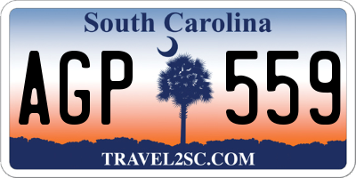 SC license plate AGP559