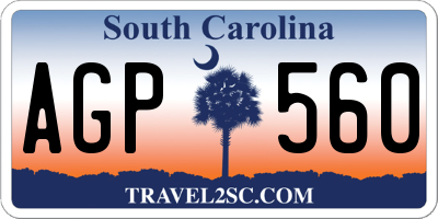 SC license plate AGP560