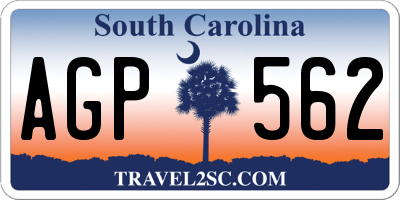 SC license plate AGP562