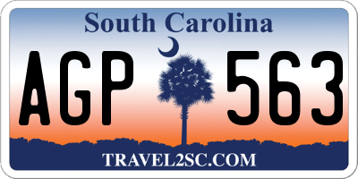 SC license plate AGP563
