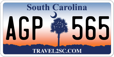 SC license plate AGP565