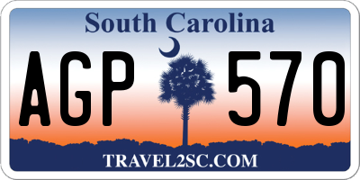 SC license plate AGP570