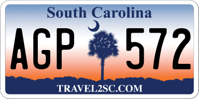 SC license plate AGP572