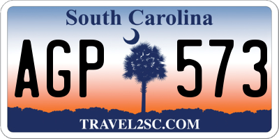 SC license plate AGP573