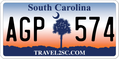 SC license plate AGP574