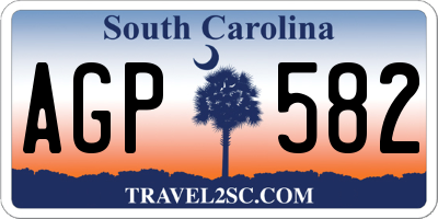 SC license plate AGP582