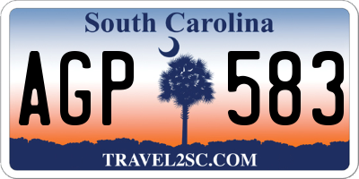 SC license plate AGP583