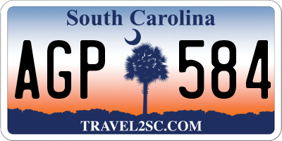 SC license plate AGP584