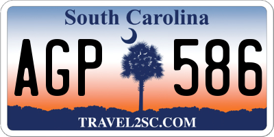 SC license plate AGP586