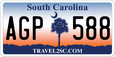 SC license plate AGP588