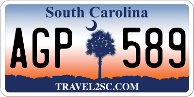 SC license plate AGP589