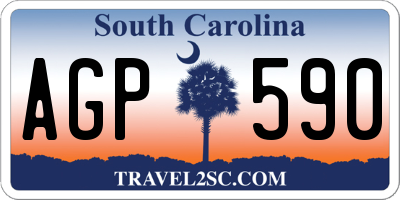 SC license plate AGP590