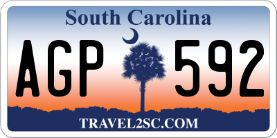 SC license plate AGP592